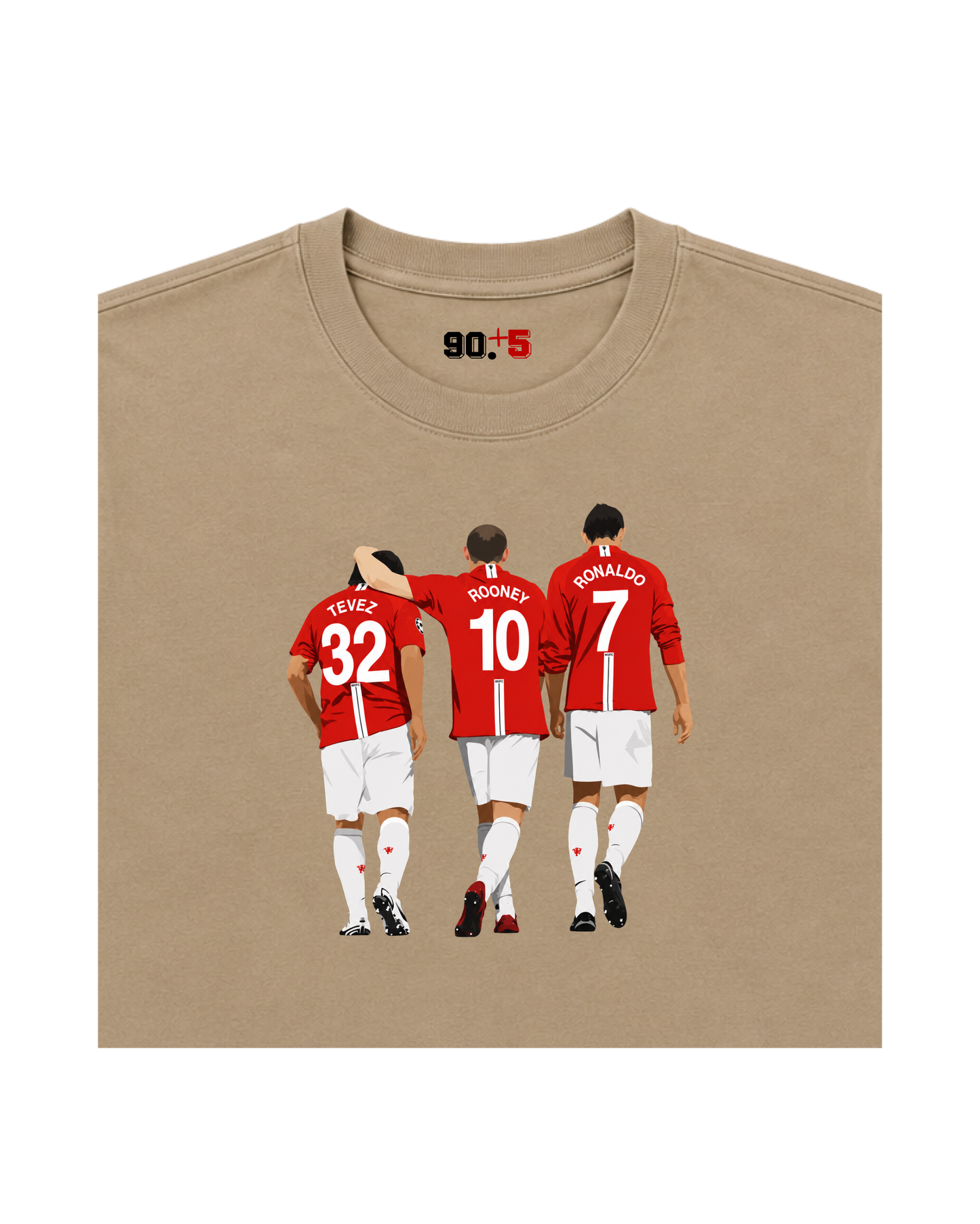 Manchester United - Tevez, Rooney, Ronaldo | Printed Club Classic T-Shirt