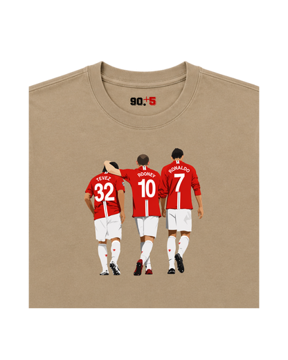 Manchester United - Tevez, Rooney, Ronaldo | Printed Club Classic T-Shirt