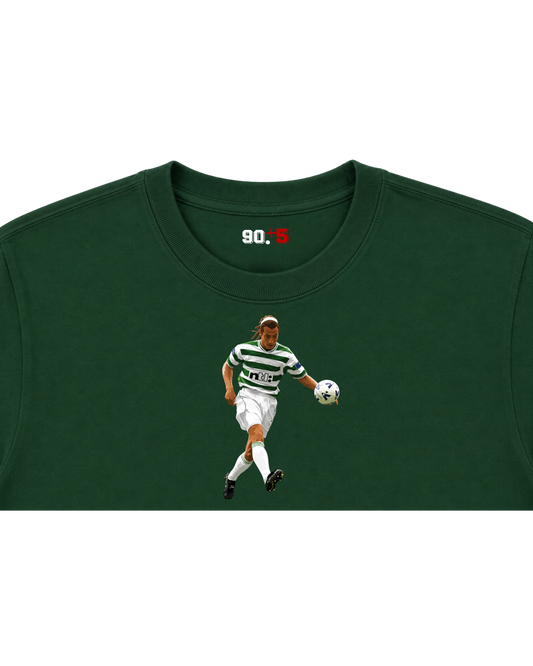 Celtic FC - Larsson Chip vs Rangers | Printed Club Classic T-Shirt