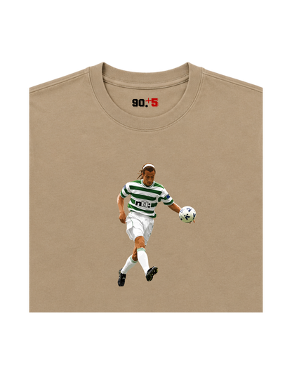 Celtic FC - Larsson Chip vs Rangers | Printed Club Classic T-Shirt