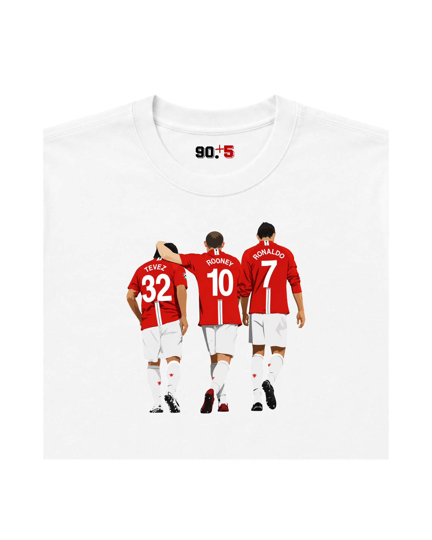 Manchester United - Tevez, Rooney, Ronaldo | Printed Club Classic T-Shirt