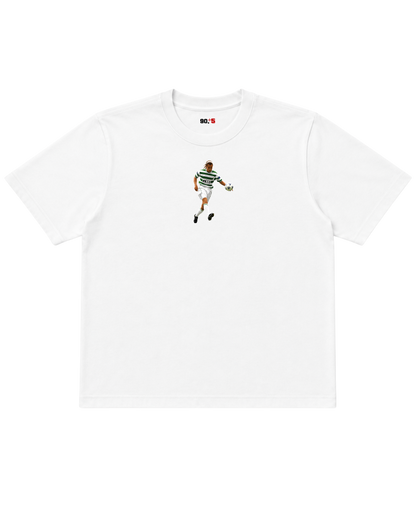 Celtic FC - Larsson Chip vs Rangers | Printed Club Classic T-Shirt