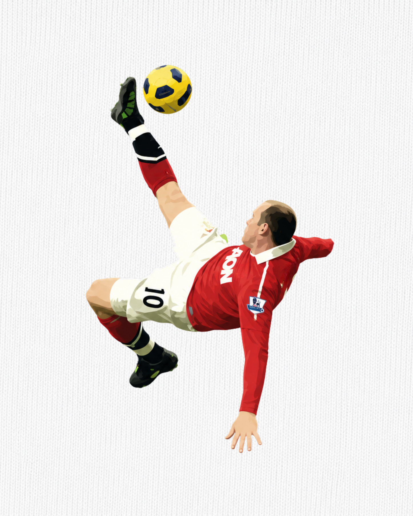 Manchester United - Rooney Overhead vs City | Printed Club Classic T-Shirt