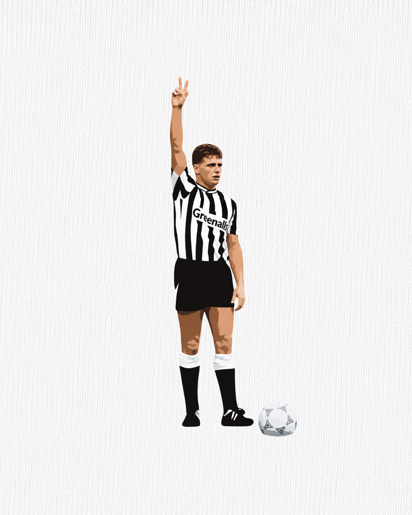 Newcastle United - Gazza | Printed Club Classic T-Shirt