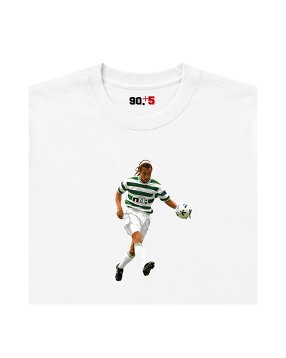 Celtic FC - Larsson Chip vs Rangers | Printed Club Classic T-Shirt