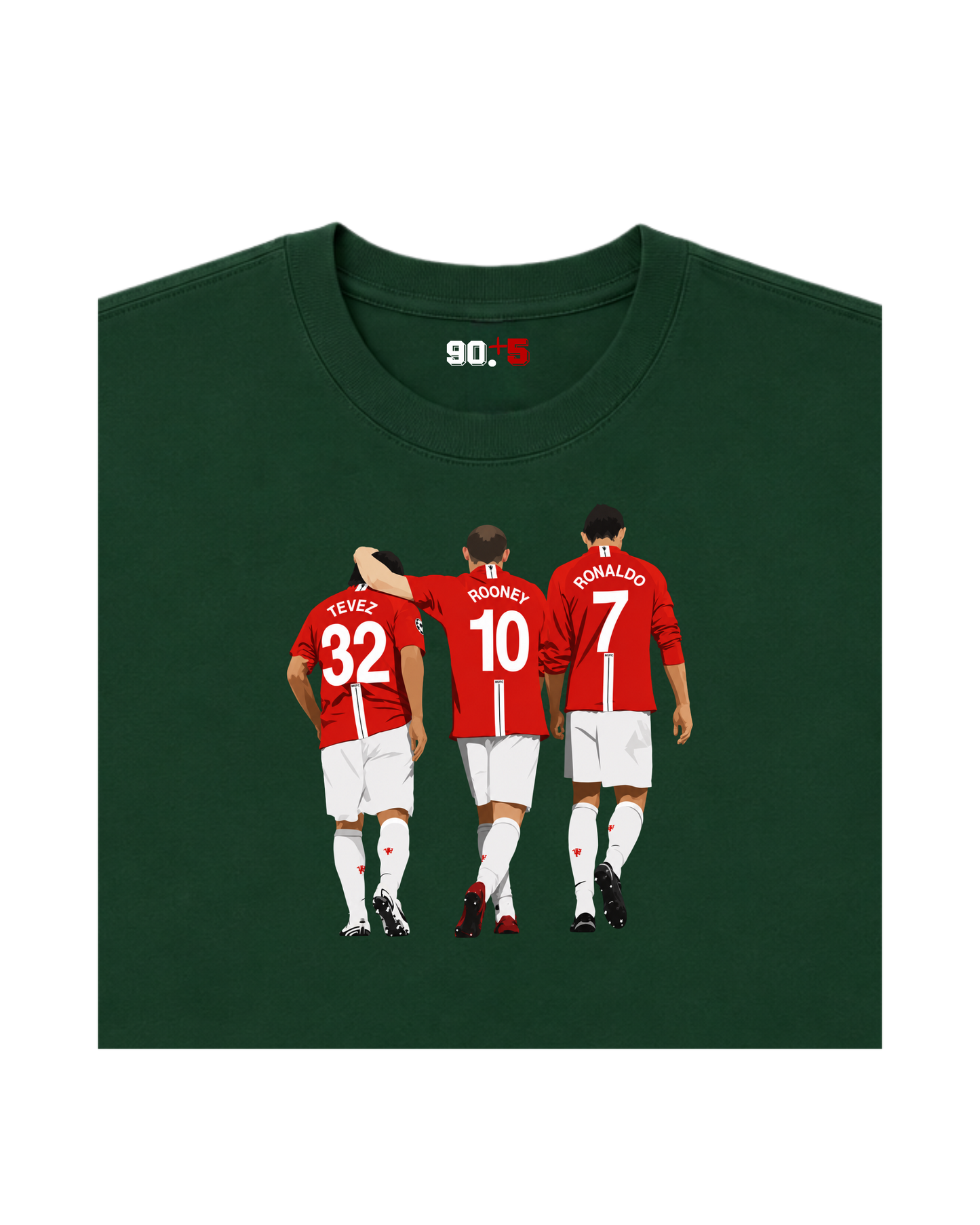 Manchester United - Tevez, Rooney, Ronaldo | Printed Club Classic T-Shirt