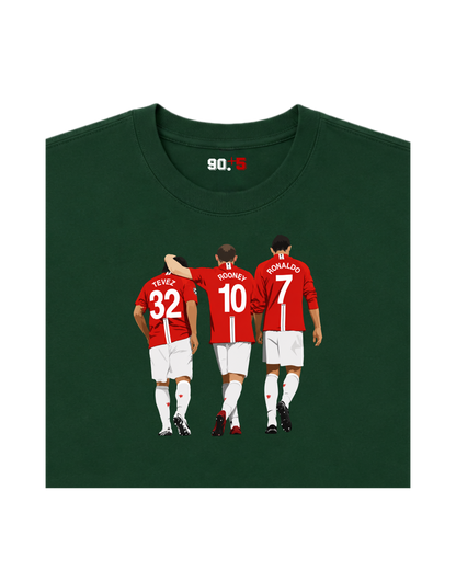 Manchester United - Tevez, Rooney, Ronaldo | Printed Club Classic T-Shirt