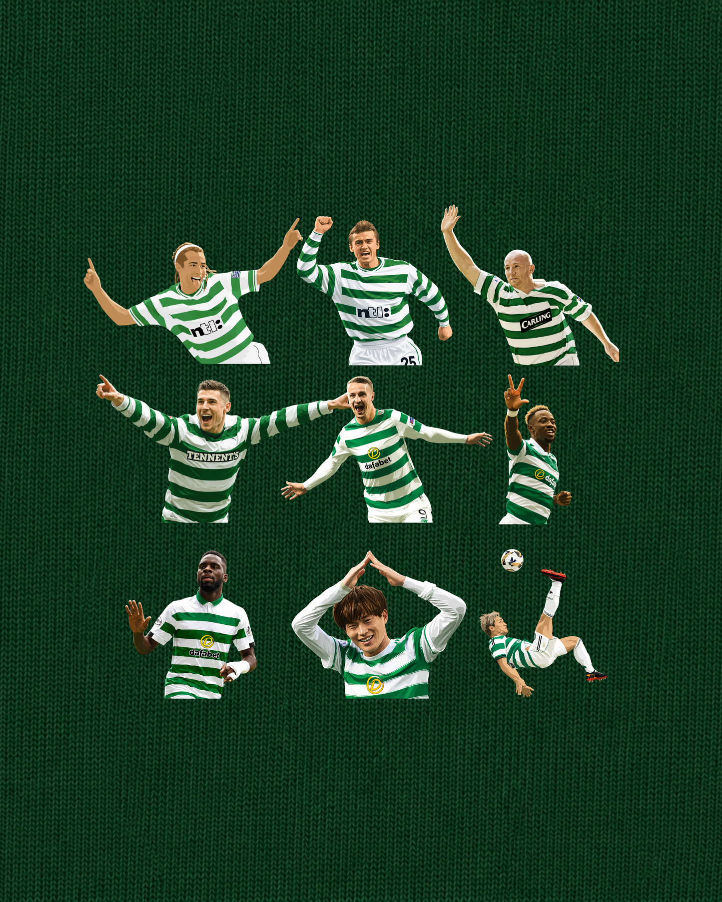 Celtic FC - Strikers | Printed Club Classic T-Shirt