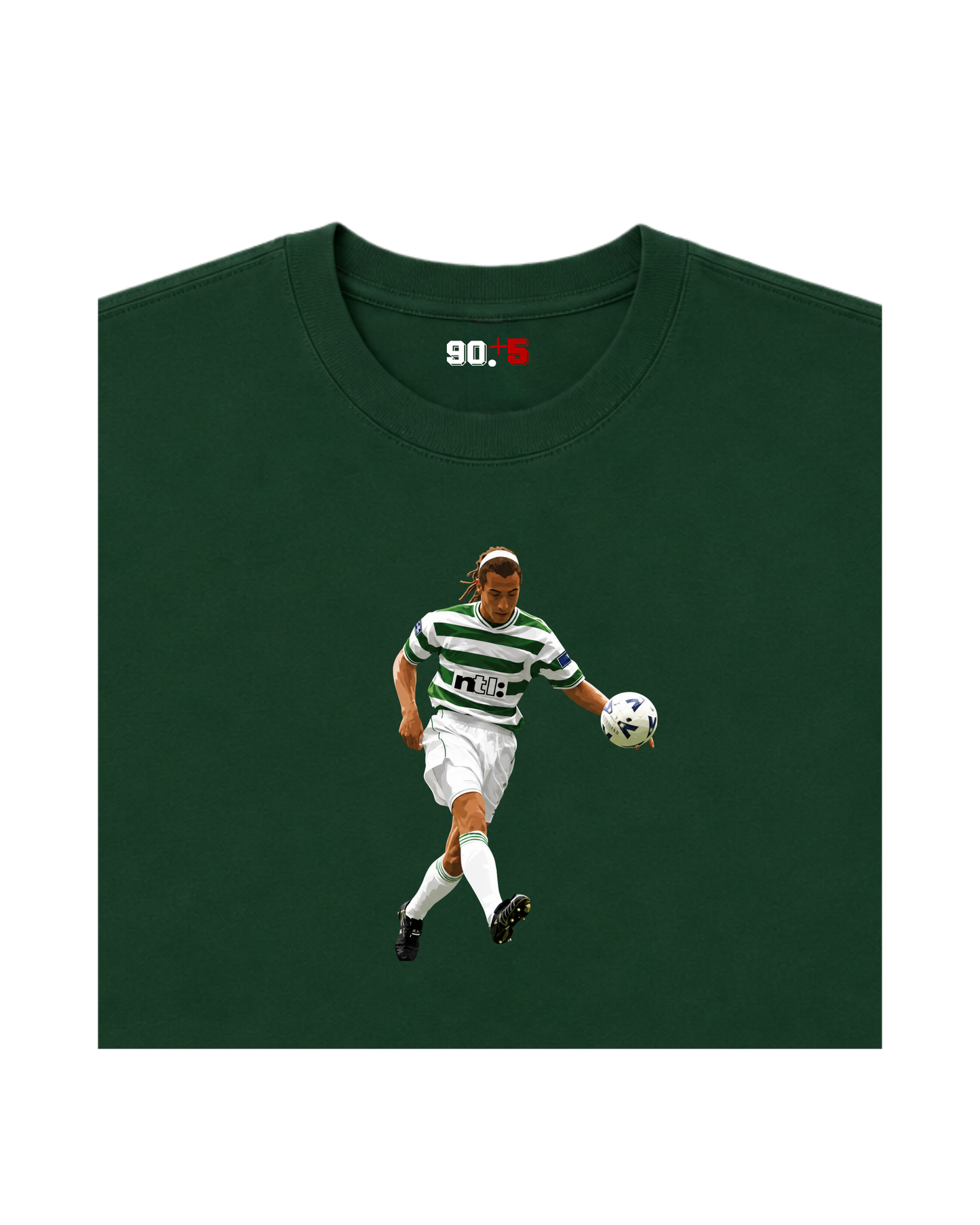 Celtic FC - Larsson Chip vs Rangers | Printed Club Classic T-Shirt