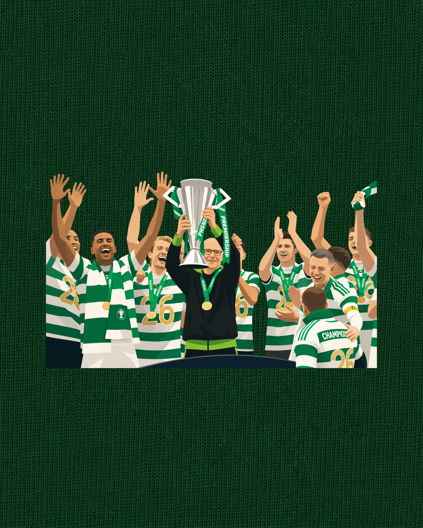 Celtic FC - 56th League Title | Printed Club Classic T-Shirt