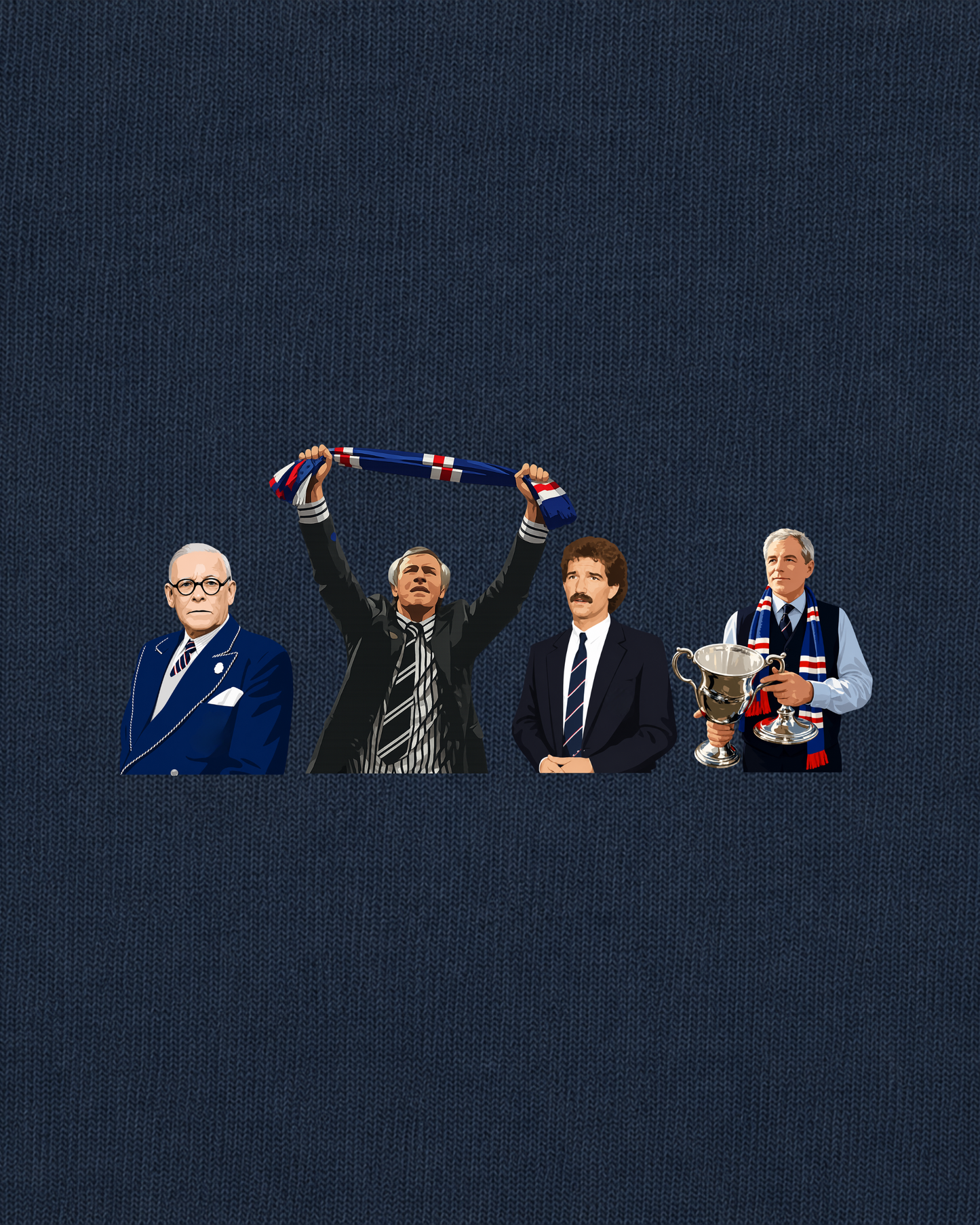 Rangers FC - Managers | Printed Club Classic T-Shirt