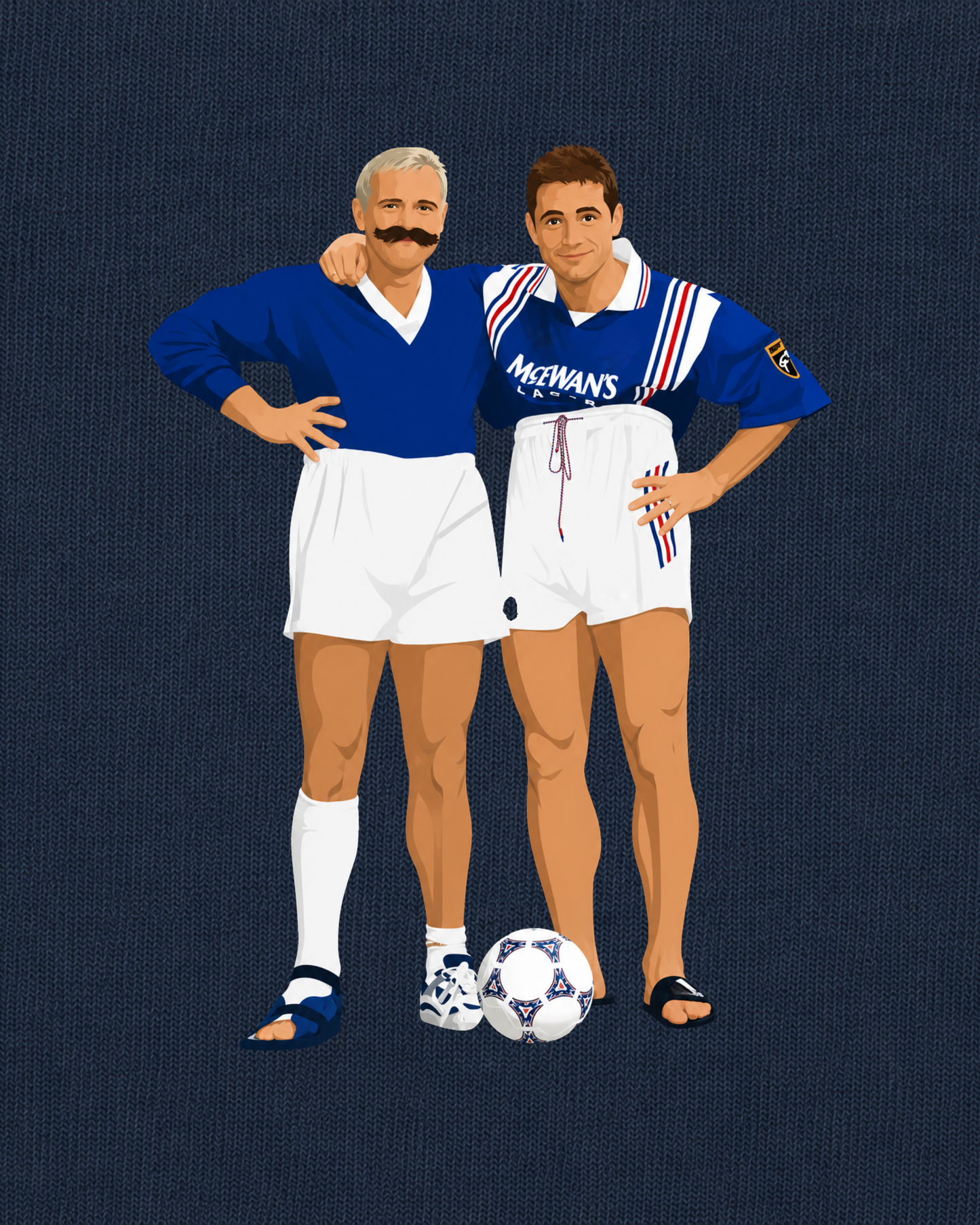 Rangers FC - McCoist & Gazza | Printed Club Classic T-Shirt