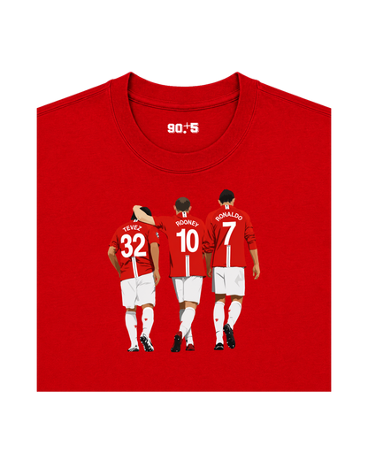 Manchester United - Tevez, Rooney, Ronaldo | Printed Club Classic T-Shirt