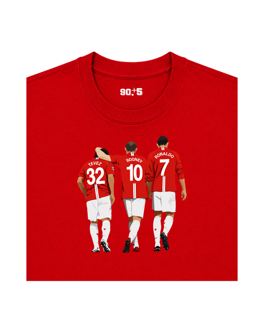 Manchester United - Tevez, Rooney, Ronaldo | Printed Club Classic T-Shirt