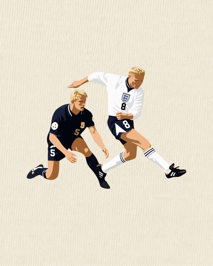 England - Gazza vs Scotland | Printed Club Classic T-Shirt