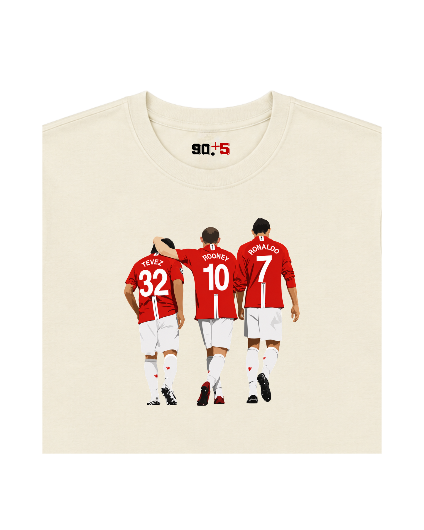 Manchester United - Tevez, Rooney, Ronaldo | Printed Club Classic T-Shirt