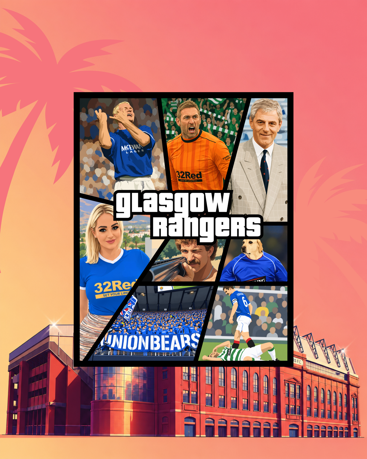 Rangers FC - Vice City T-Shirt