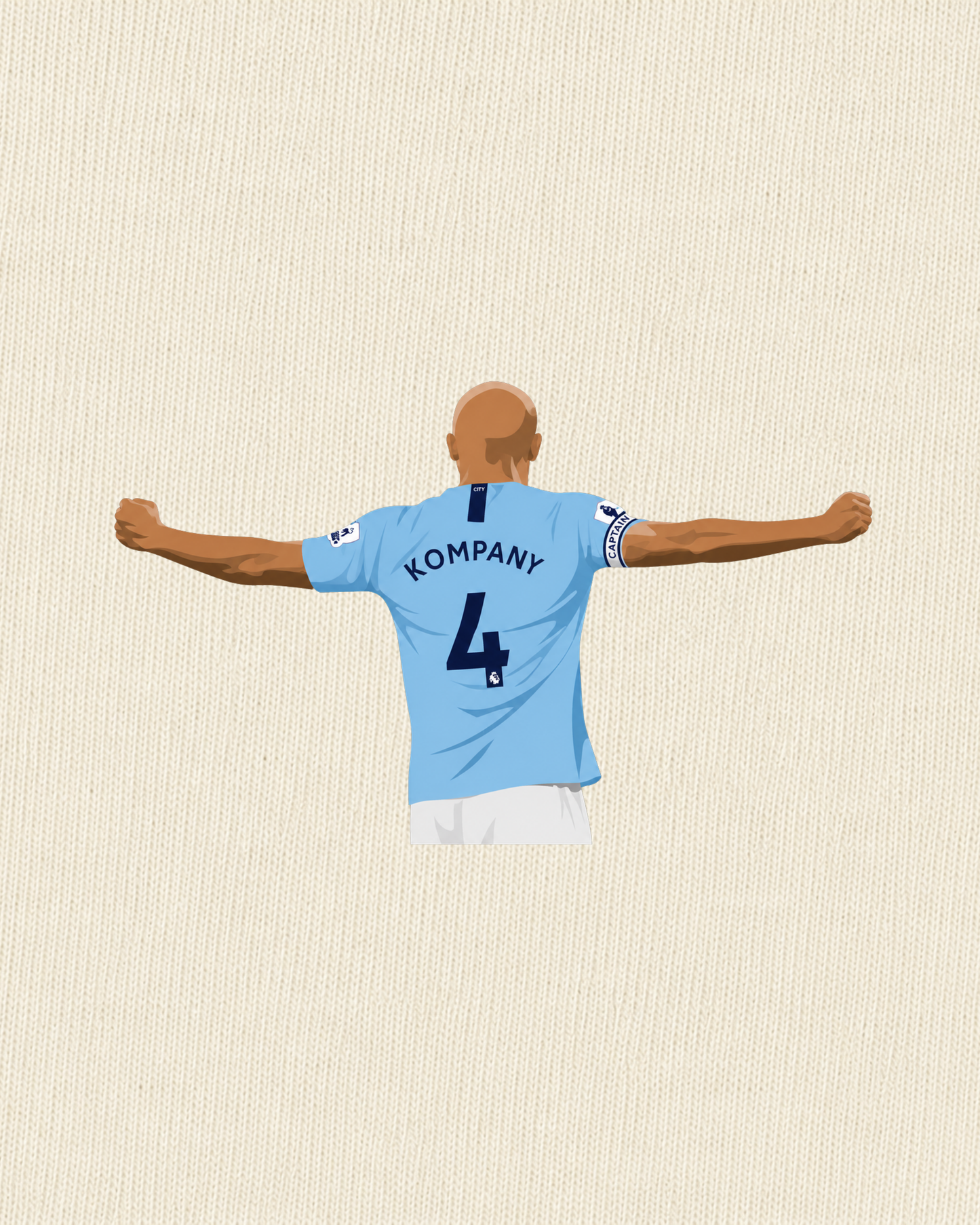 Manchester City - Kompany | Printed Club Classic T-Shirt