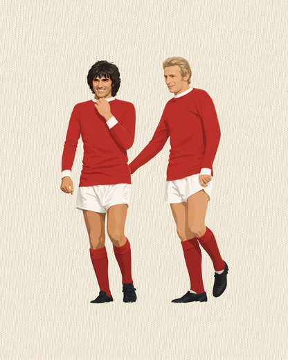 Manchester United - Law & Best | Printed Club Classic T-Shirt
