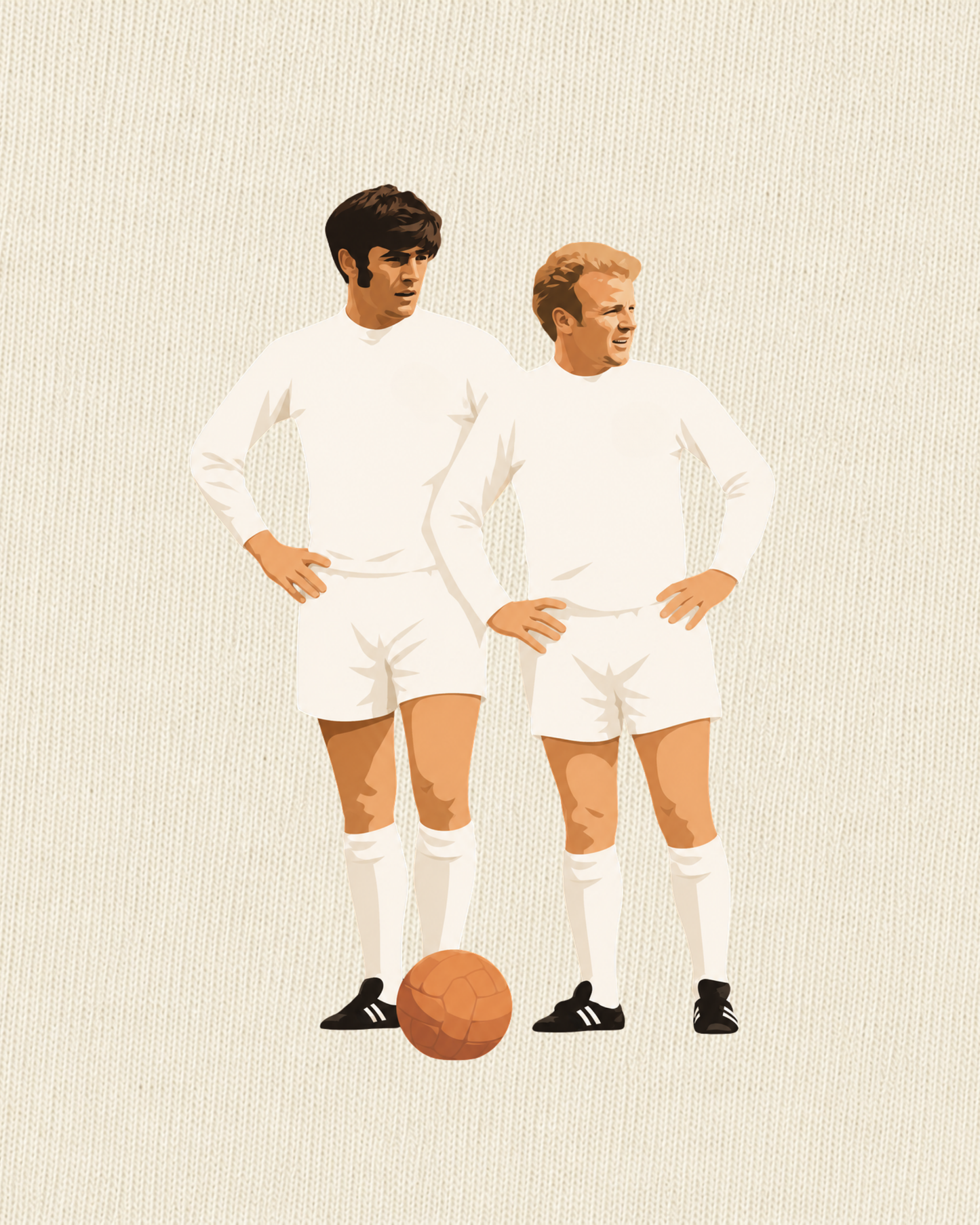 Leeds United - Bremner & Lorimer | Printed Club Classic T-Shirt