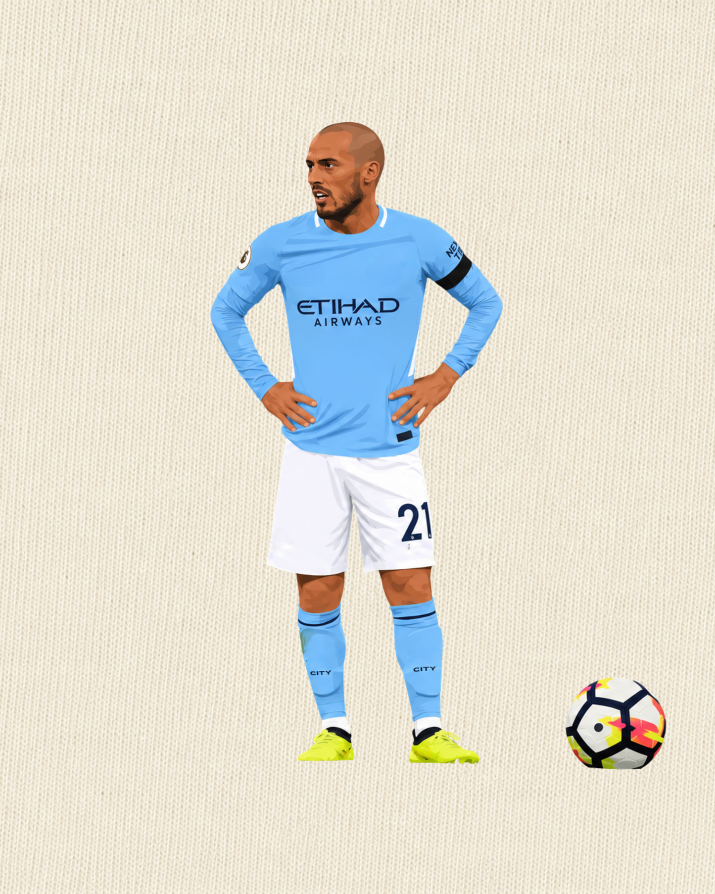 Manchester City - Silva | Printed Club Classic T-Shirt