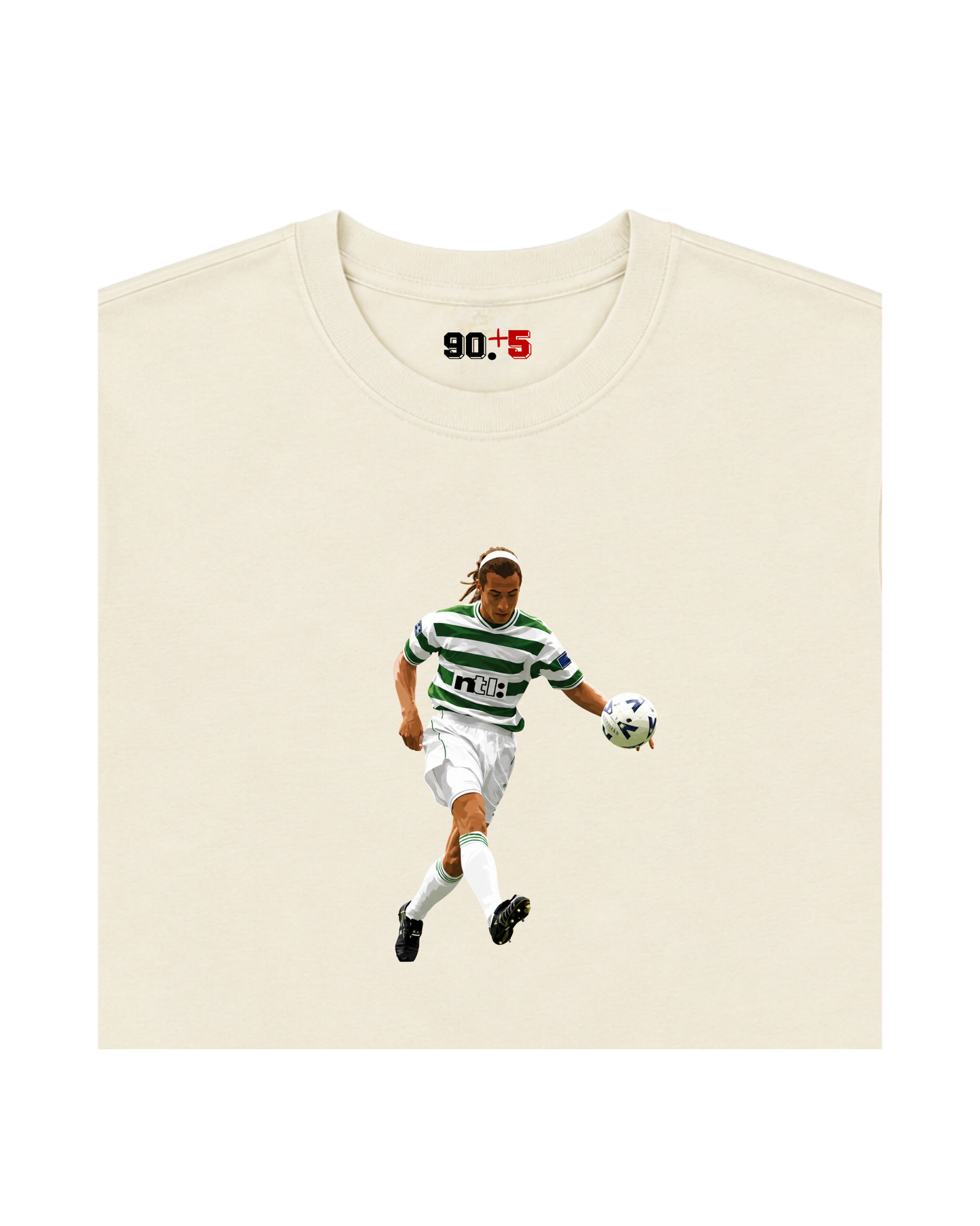 Celtic FC - Larsson Chip vs Rangers | Printed Club Classic T-Shirt