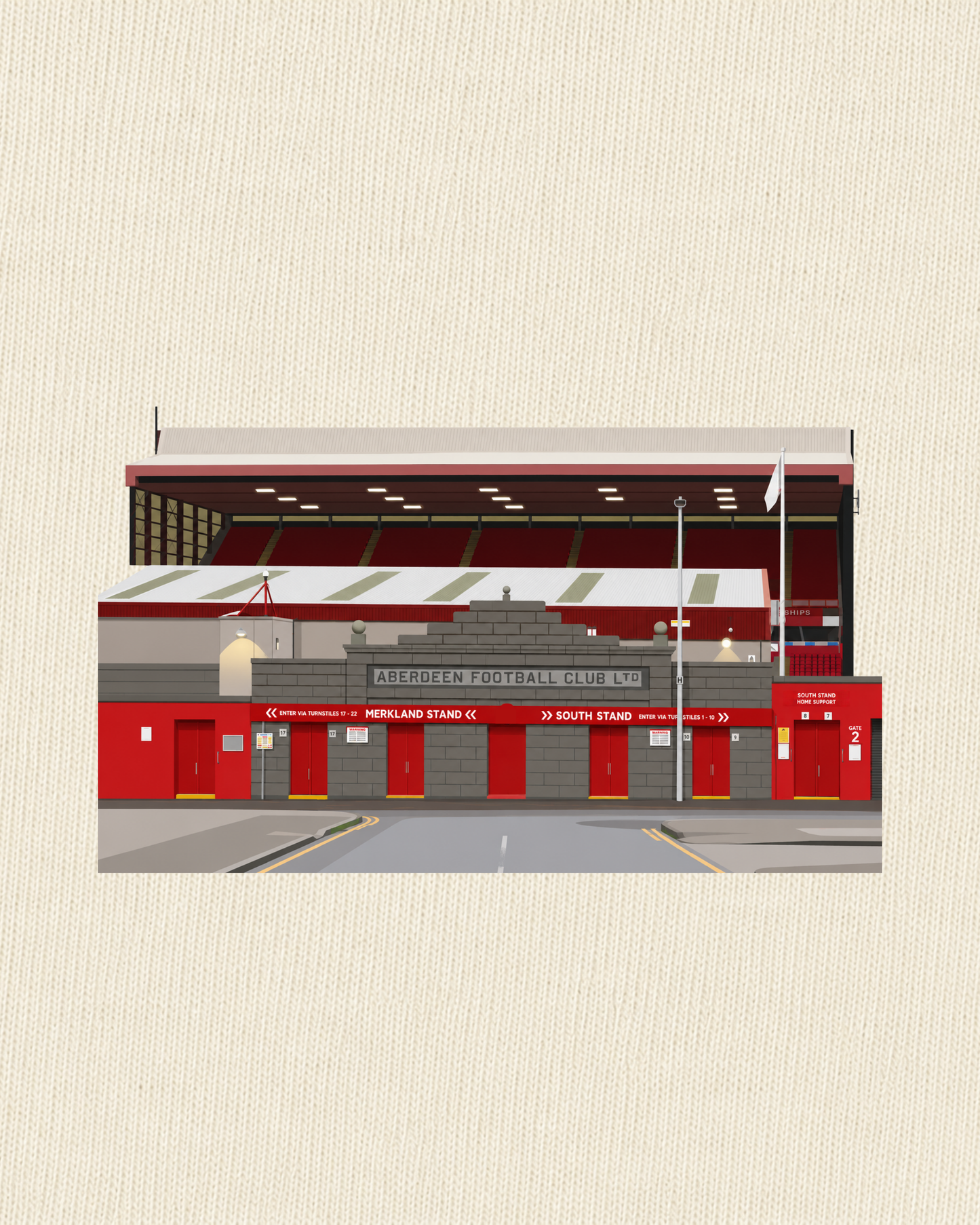 Aberdeen - Pittodrie | Printed Club Classic T-Shirt