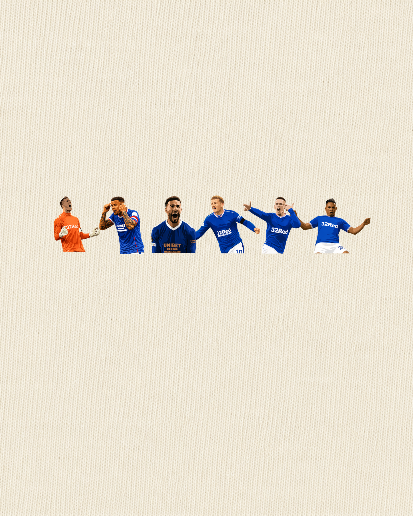 Rangers FC - 55 Heroes | Printed Club Classic T-Shirt