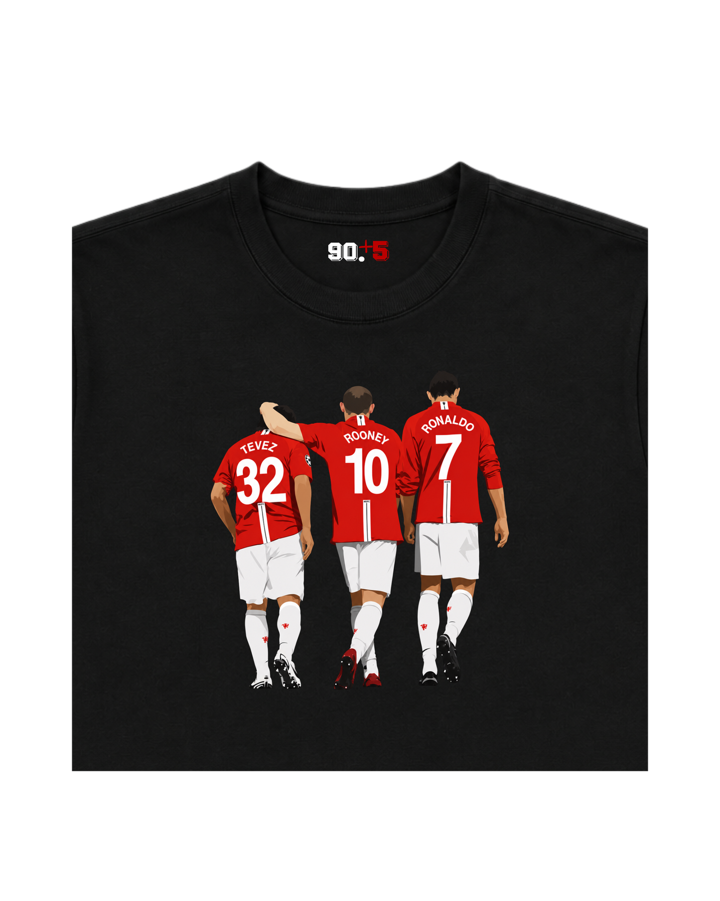 Manchester United - Tevez, Rooney, Ronaldo | Printed Club Classic T-Shirt