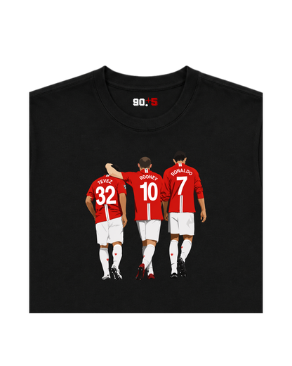 Manchester United - Tevez, Rooney, Ronaldo | Printed Club Classic T-Shirt