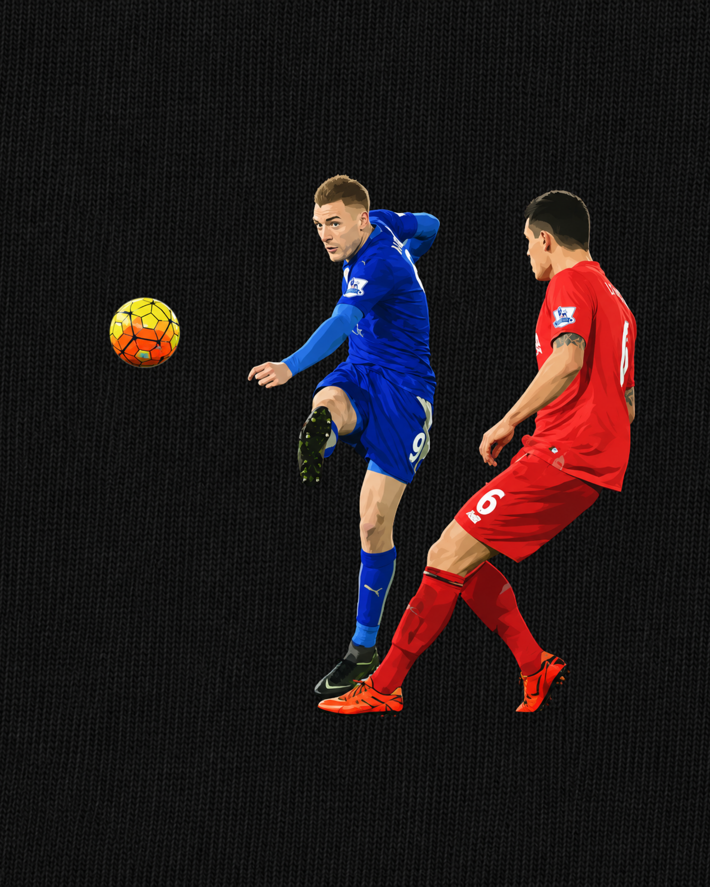 Leicester City - Vardy vs Liverpool | Printed Club Classic T-Shirt