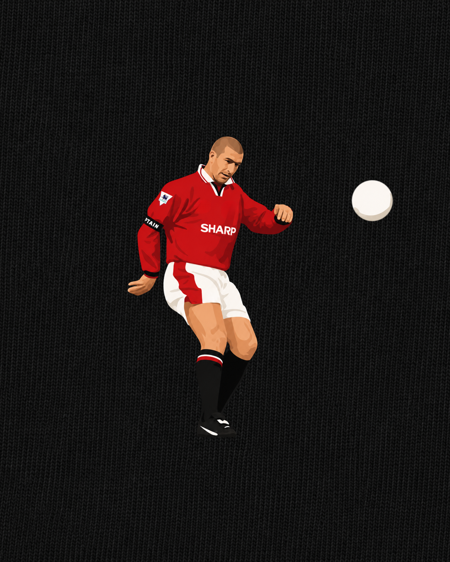 Manchester United - Cantona Chip vs Sunderland | Printed Club Classic T-Shirt