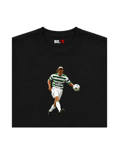 Celtic FC - Larsson Chip vs Rangers | Printed Club Classic T-Shirt