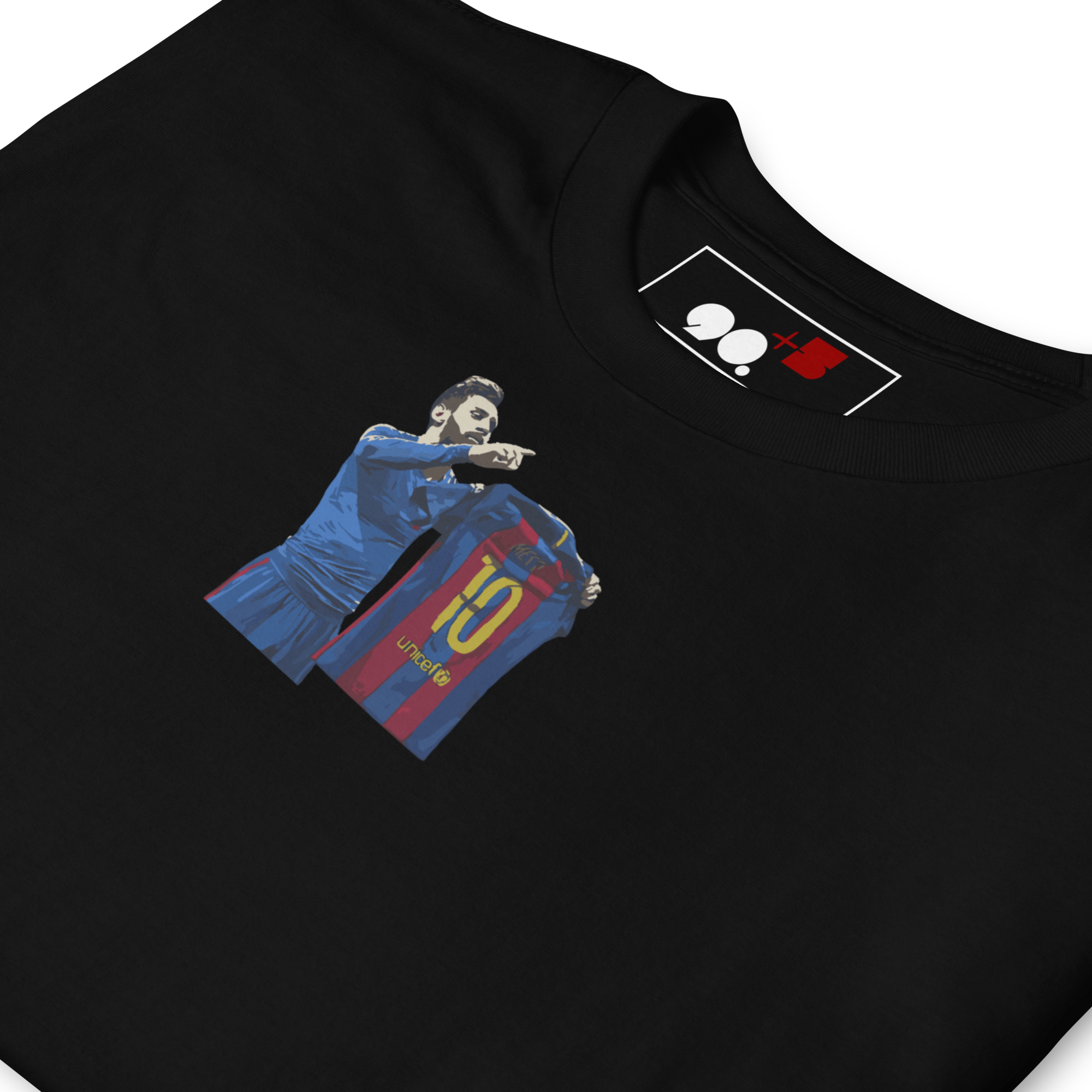 Barcelona - Messi Celebration vs Real Madrid | Printed Club Classic T-Shirt