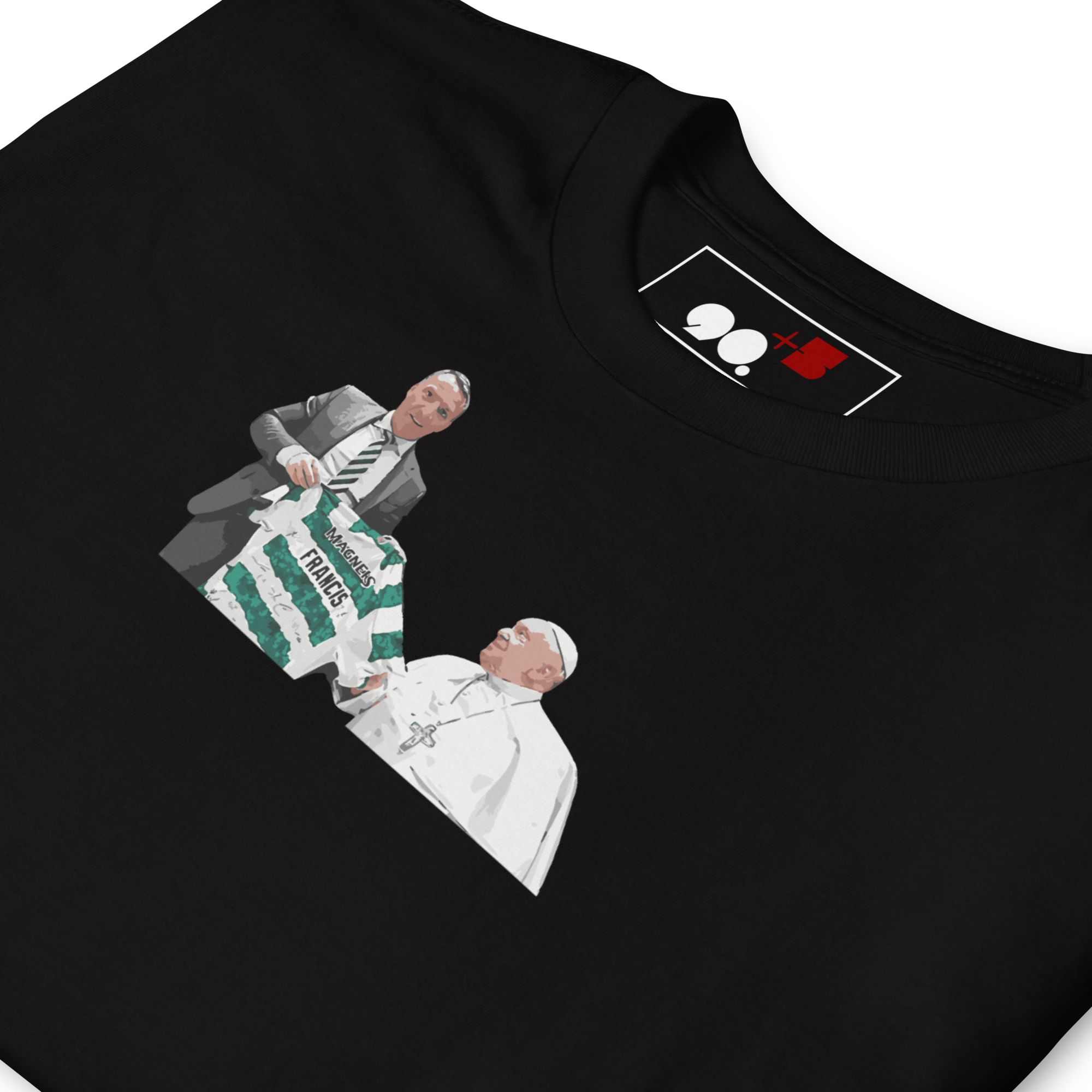 Celtic - Pope Francis & Brendan Rodgers | Printed Club Classic T-Shirt