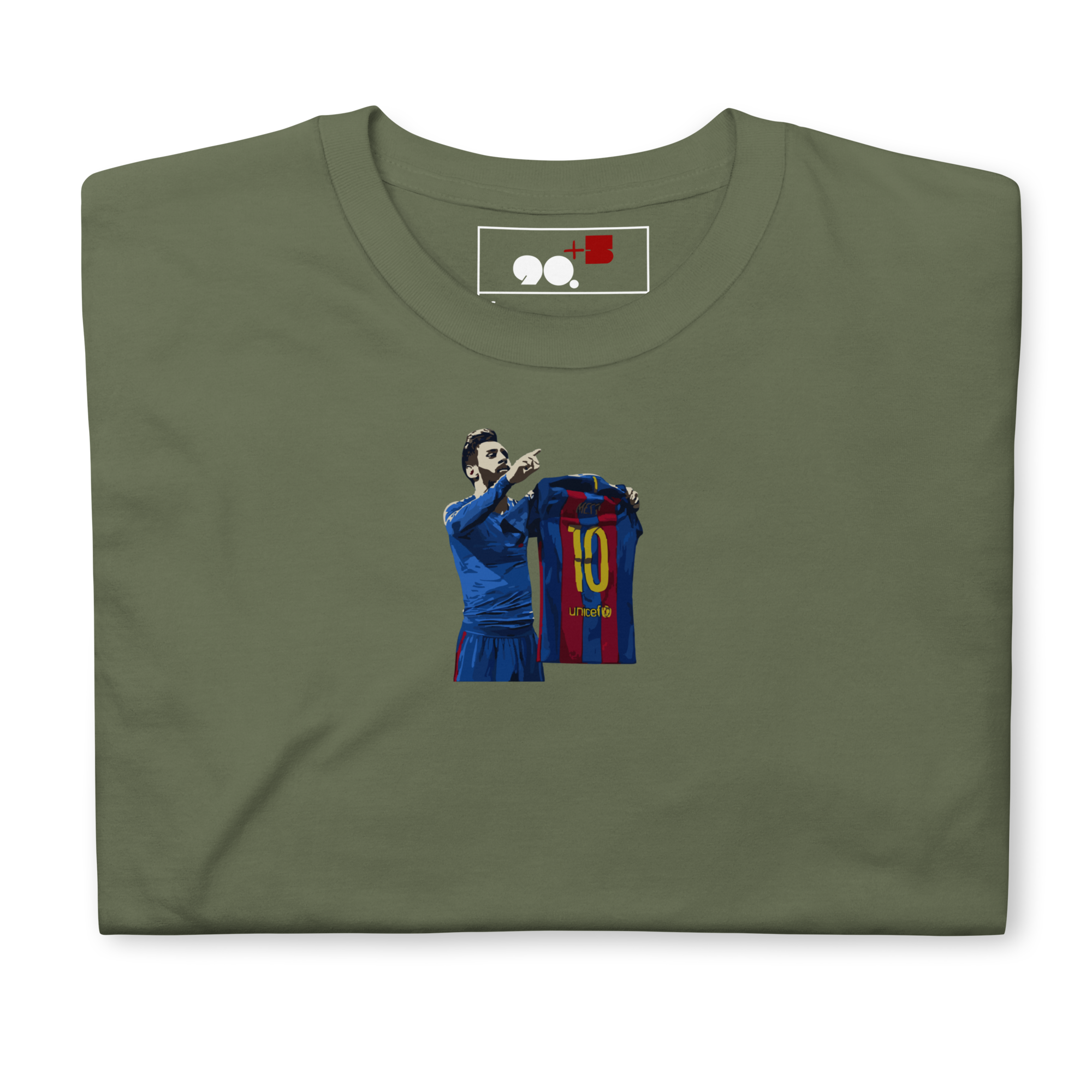 Barcelona - Messi Celebration vs Real Madrid | Printed Club Classic T-Shirt