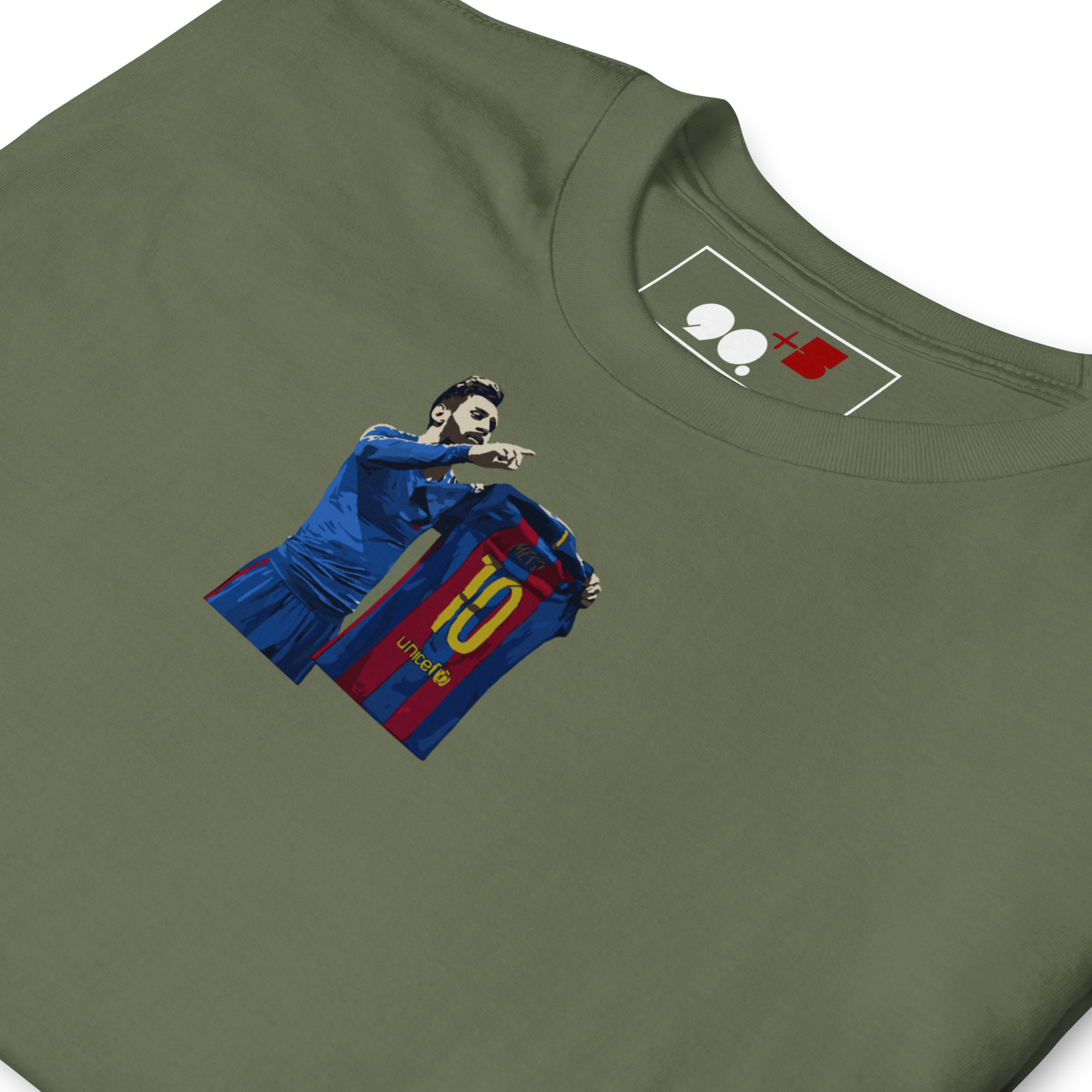 Barcelona - Messi Celebration vs Real Madrid | Printed Club Classic T-Shirt