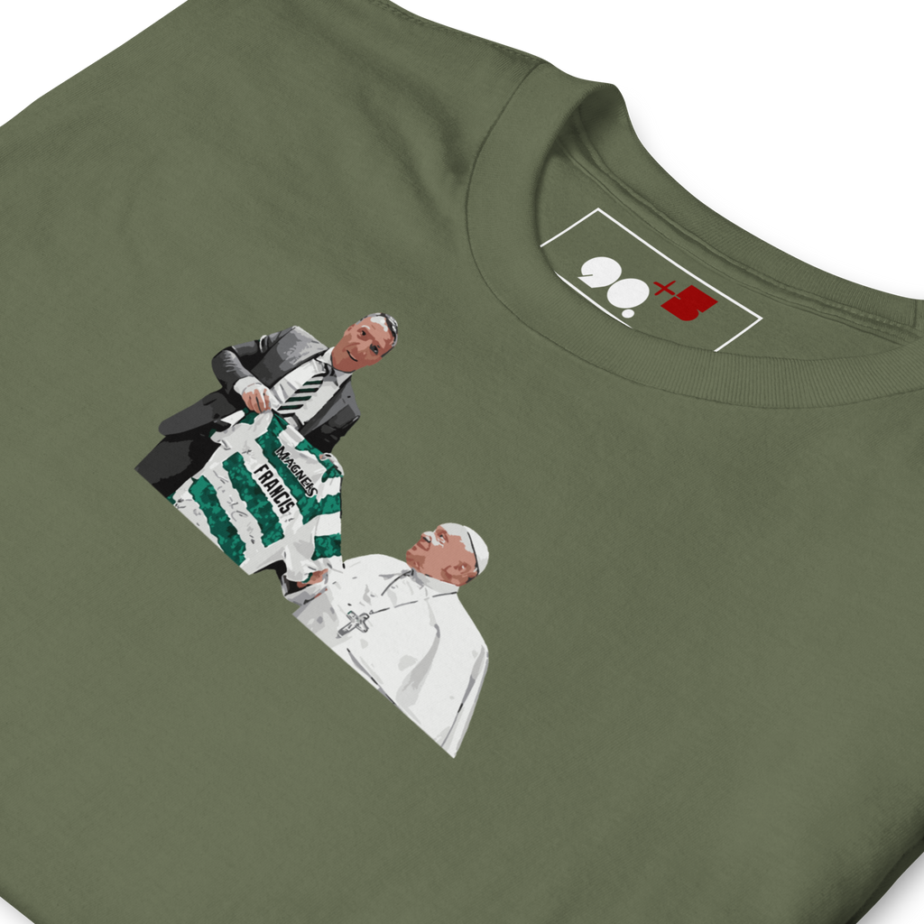Celtic - Pope Francis & Brendan Rodgers | Printed Club Classic T-Shirt