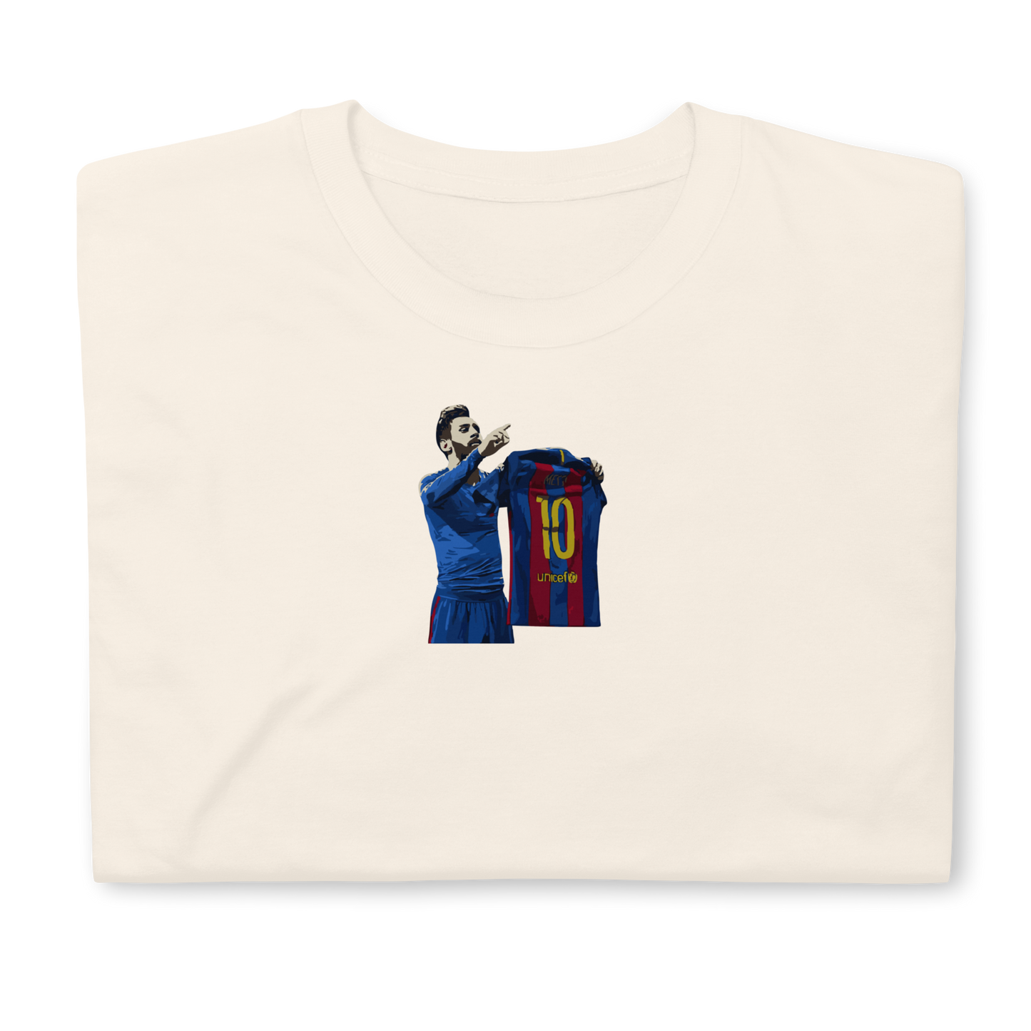 Barcelona - Messi Celebration vs Real Madrid | Printed Club Classic T-Shirt