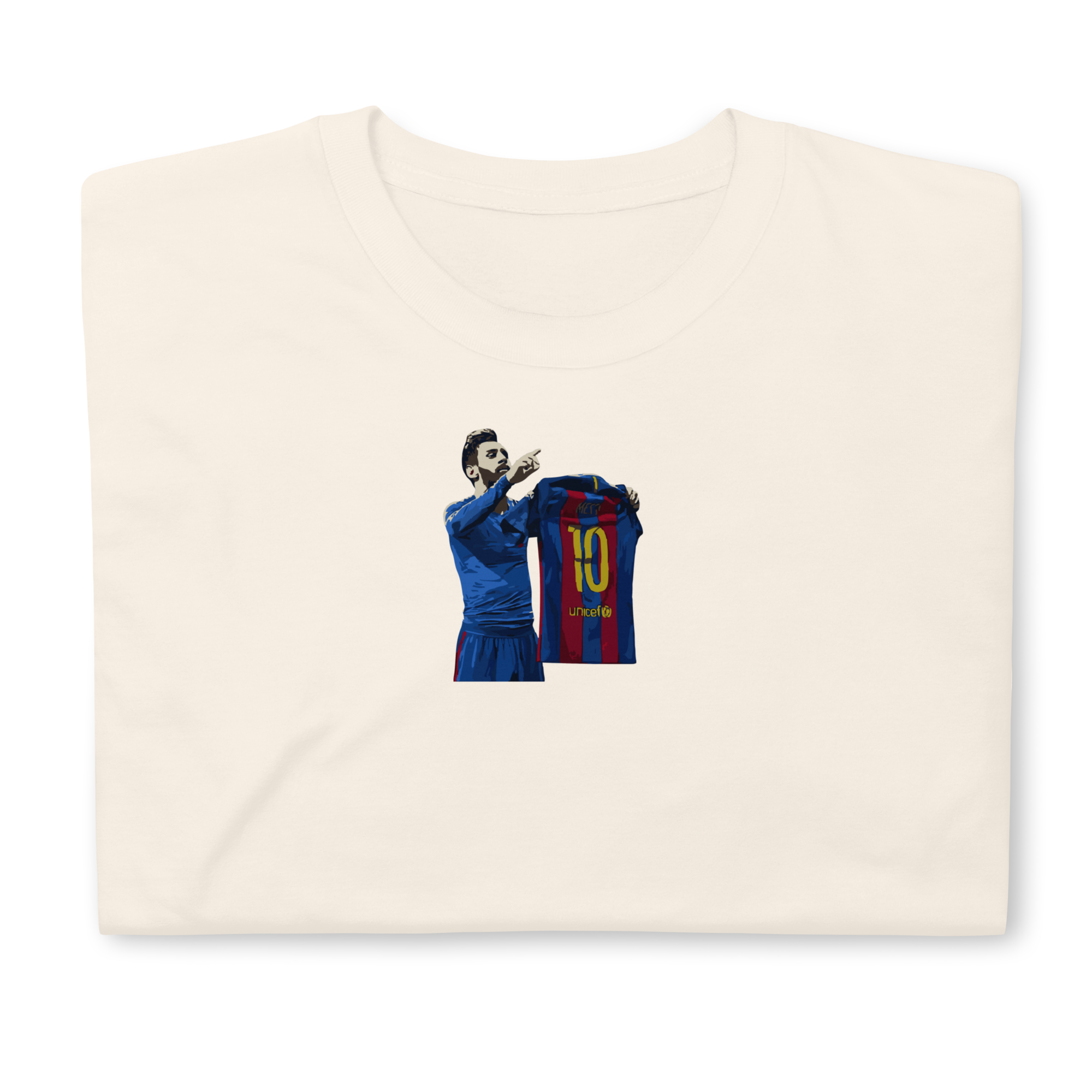 Barcelona - Messi Celebration vs Real Madrid | Printed Club Classic T-Shirt