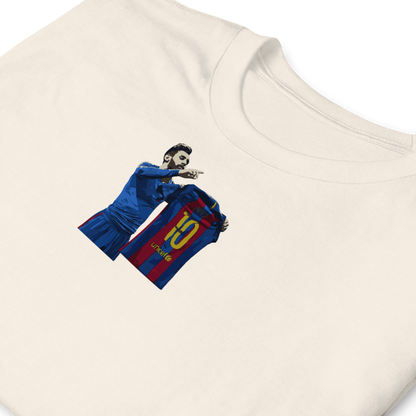 Barcelona - Messi Celebration vs Real Madrid | Printed Club Classic T-Shirt