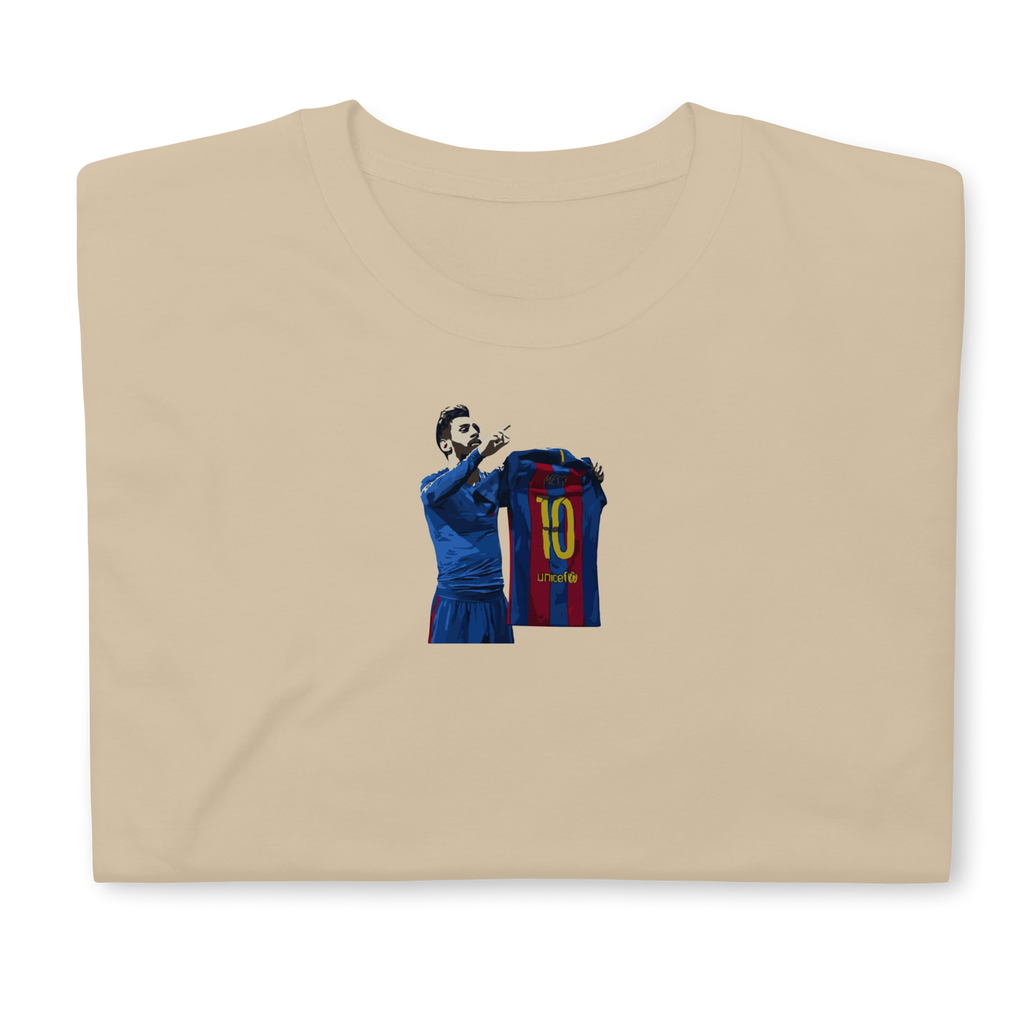 Barcelona - Messi Celebration vs Real Madrid | Printed Club Classic T-Shirt