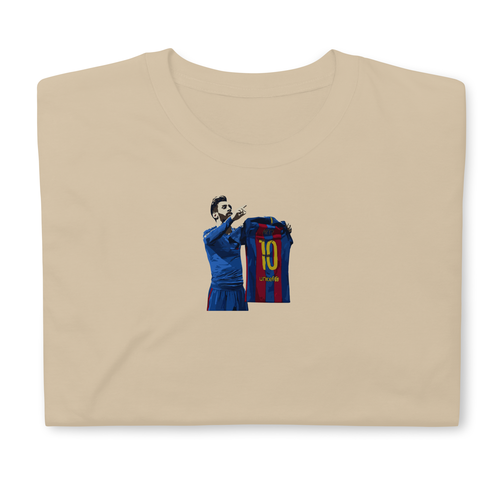 Barcelona - Messi Celebration vs Real Madrid | Printed Club Classic T-Shirt