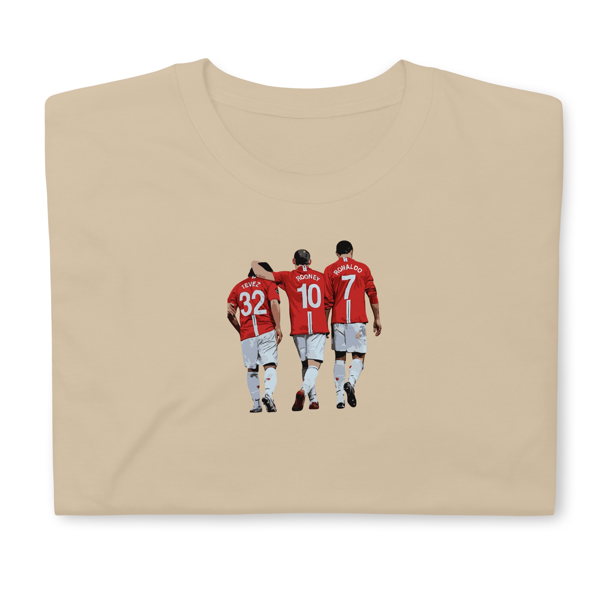 Manchester United - Tevez, Rooney, Ronaldo | Printed Club Classic T-Shirt