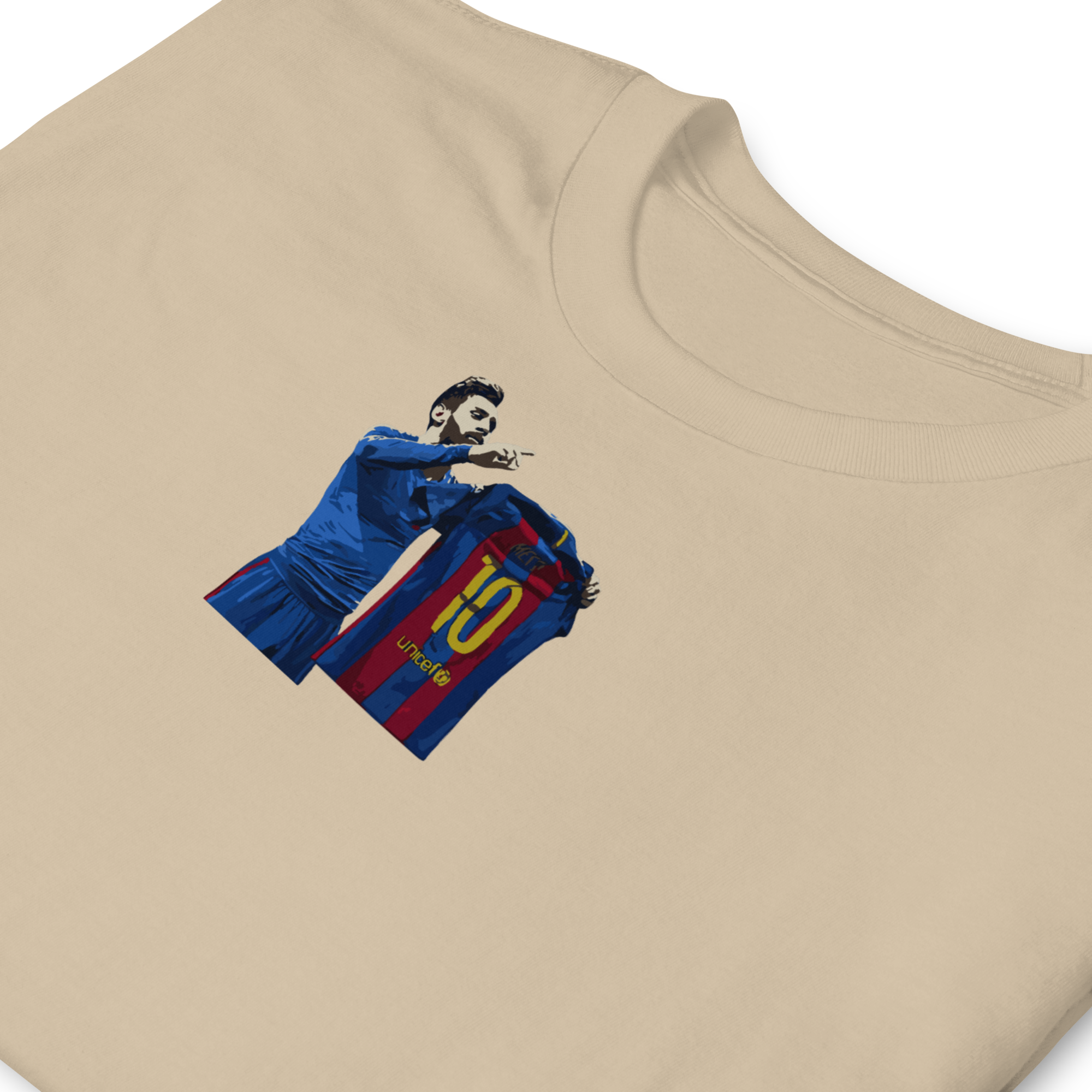 Barcelona - Messi Celebration vs Real Madrid | Printed Club Classic T-Shirt
