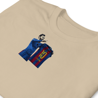 Barcelona - Messi Celebration vs Real Madrid | Printed Club Classic T-Shirt